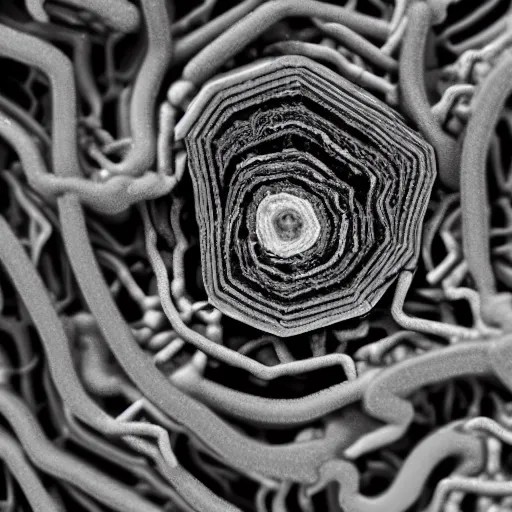 Image similar to electron microscope photograph of a nanomachine