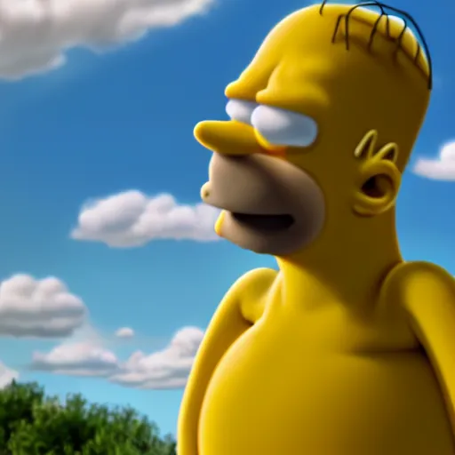 Prompt: what homer simpson would look like as a real person, octane render, realistic