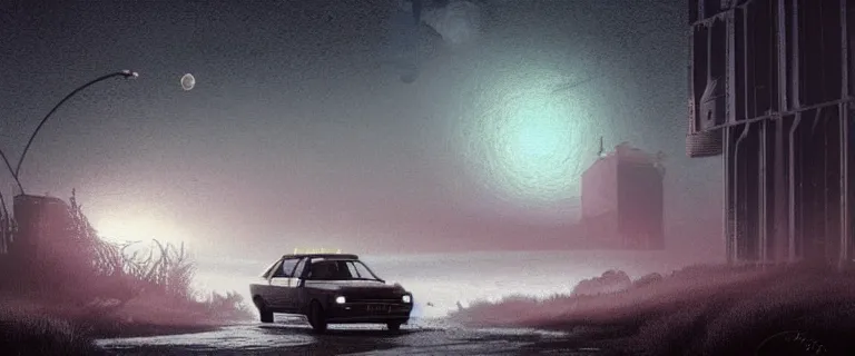 Prompt: Audi 80 B3 Avant (1988) floating in the void, a horror sci-fi, dramatic lighting, cinematic, eldritch horrors floating through space, establishing shot, extremely high detail, photorealistic, cinematic lighting, artstation, by simon stalenhag