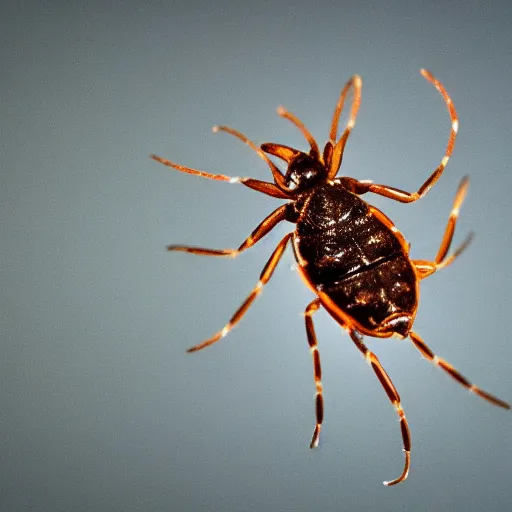 Prompt: a sharply detailed, focus-stacked, microscopic close-up of a tick