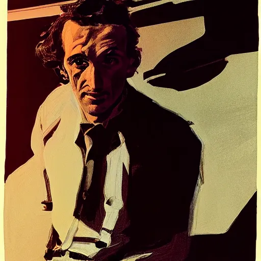 Image similar to portrait of zach hill by syd mead