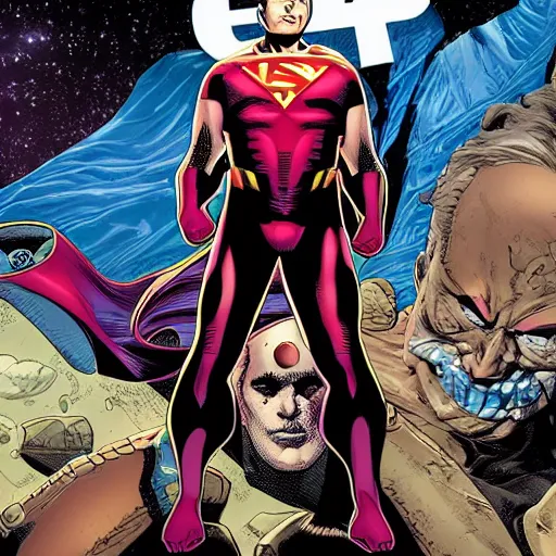 Prompt: elon musk as dc comic cover