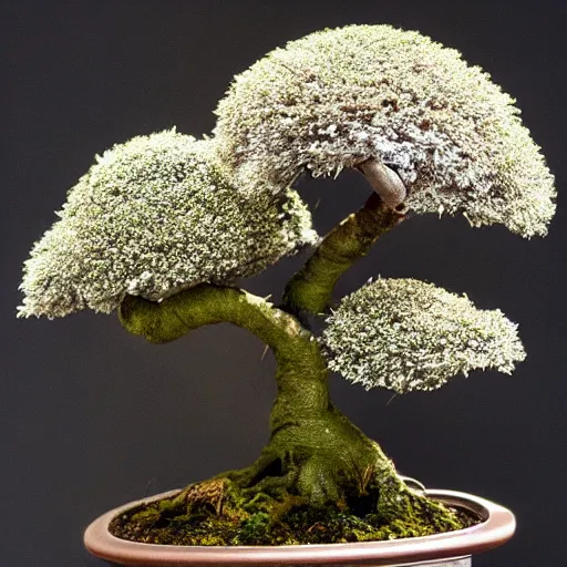 Prompt: photo of a kokedama momiji bonsai, plant, beautiful, high detail, bright, cinematic,