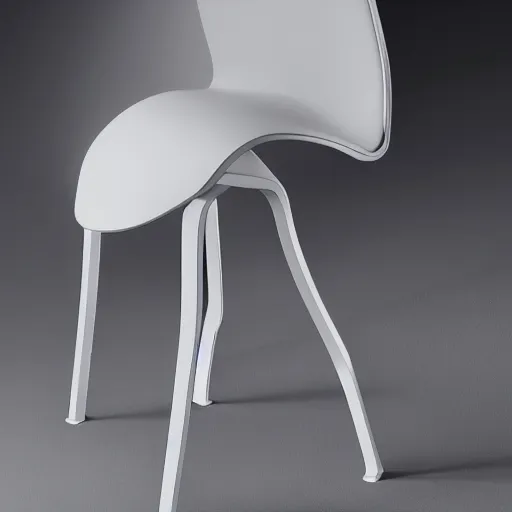 Prompt: a minimalistic stool by Zaha hadid