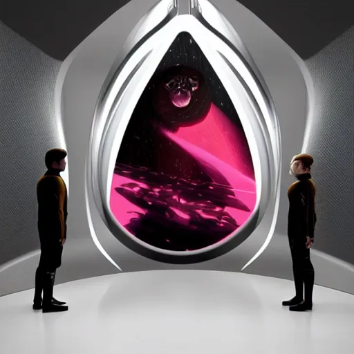 Image similar to touch screen graphic design from Star Trek: The Next Generation designed by Ash Thorp.