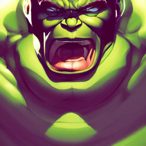 Image similar to face icon stylized minimalist the hulk, loftis, cory behance hd by jesper ejsing, by rhads, makoto shinkai and lois van baarle, ilya kuvshinov, rossdraws global illumination