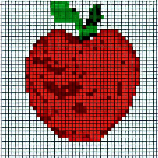 Image similar to a apple pixel art