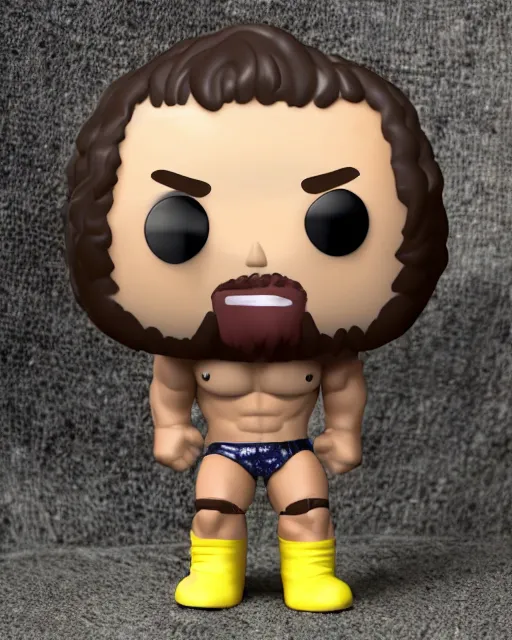 Image similar to Wrestler Funko Pop. Photographic, photography