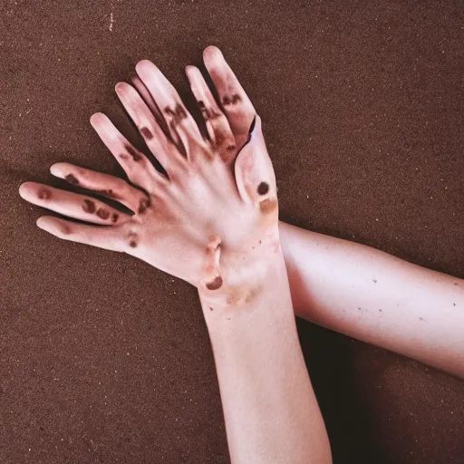 Image similar to photo of human hands, very detailed