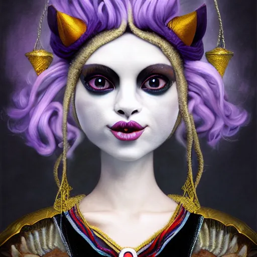 Prompt: picture generation, soft painting curiosities carnival, beautiful female anthropomorphic cat head in full long dress, accurate features, focus, very intricate ultrafine details, black white purple volumetric clouds, award winning masterpiece, octane render 8 k hd, tom bagshaw artstyle