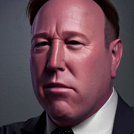 Image similar to hyperrealistic mixed media image of info wars alex jones ( ( bullfrog head ) ), stunning 3 d render inspired art by xiang duan and thomas eakes and greg rutkowski, perfect facial symmetry, hyper realistic texture, highly detailed realistic attributes and atmosphere, dim volumetric cinematic lighting, 8 k octane render, post - processing, masterpiece,