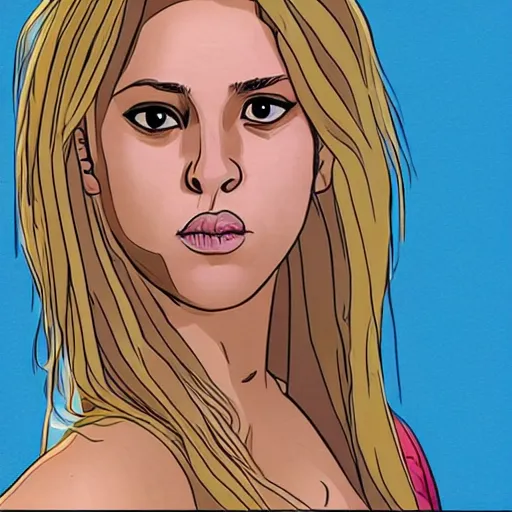 Image similar to shakira in ( a scanner darkly ) movie