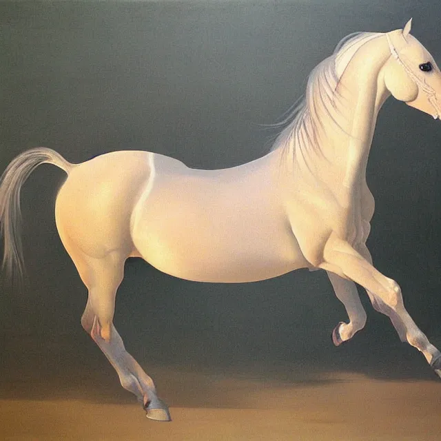 Image similar to a beautiful painting horse, by xu beihong andy warhol realistic oil painting