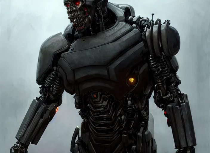 Image similar to denzel washington as victor stone, full body concept, cyborg, borg, strogg, face of a man, terminator, flesh, quake strogg, doom demon, wolfenstein, monstrous, powerful, symmetry, symmetrical, concept art by ruan jia and greg rutkowski