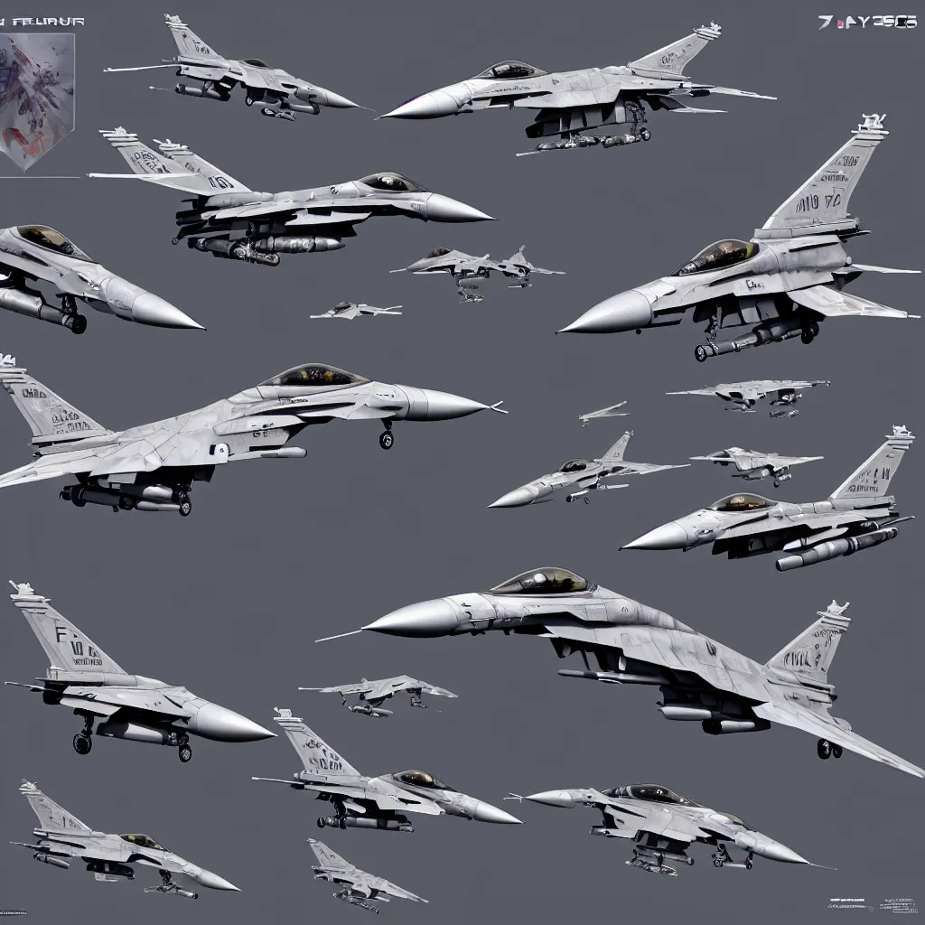 Image similar to f 1 6 fighting falcon with lots of guns concept art, robotech gradius outer space concept art, hyperrealism, fine detail, 8 k, 3 d render, artstation contest winner, cgsociety, cryengine, concept art!!, zbrush, vray, sprite!! no background