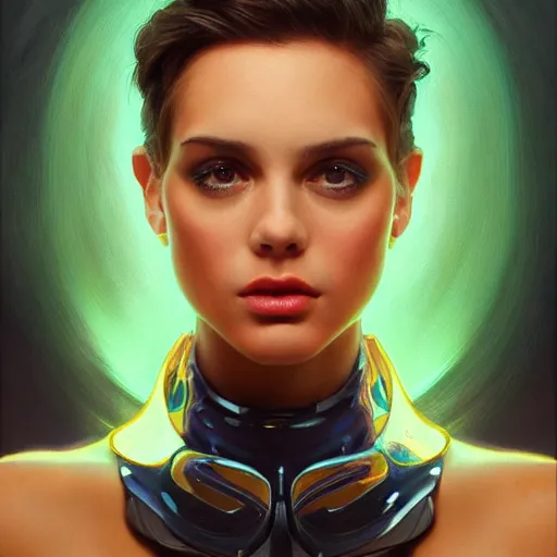 Image similar to hyperrealistic oil painting of electric hero, cute - fine - face, pretty face, oil slick hair, realistic shaded perfect face, extremely fine details, realistic shaded lighting, dynamic background, artgerm, 8 k ultra realistic, highly detailed, art by christopher balaskas, alphonse mucha, craig millions ultra detailed