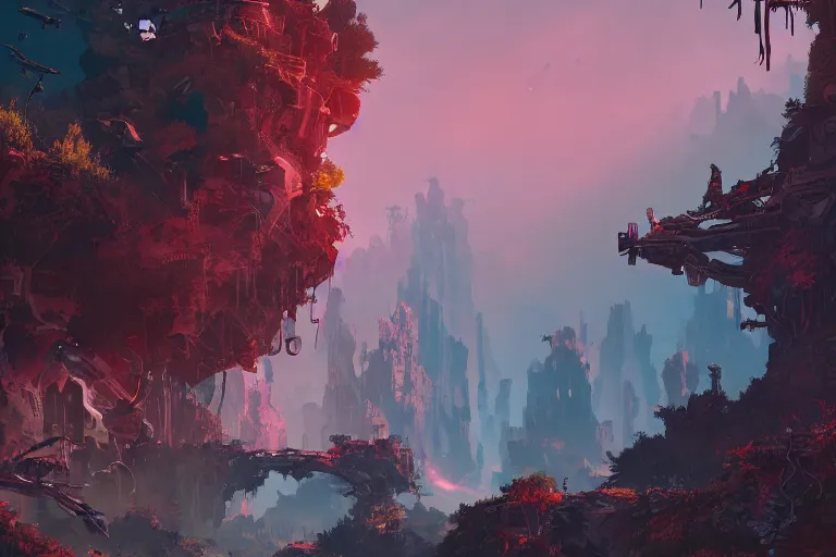 Image similar to watcher machine mecanical creature robot of horizon forbidden west horizon zero dawn bioluminiscence global illumination ray tracing hdr fanart arstation by ian pesty and alena aenami artworks in 4 k