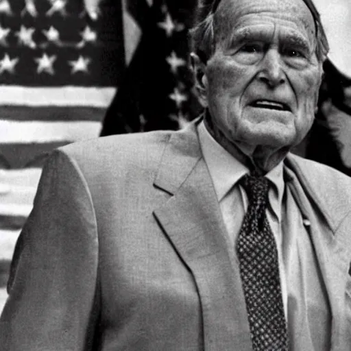 Prompt: George H.W. Bush destroys Iraq