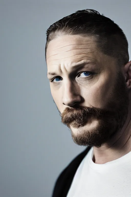 Prompt: Tom hardy, Nina Masic, Soft focus, vertical portrait, natural lighting, f1.8, 50mm, fujifilm, classic chrome, film grain, cinematic lighting