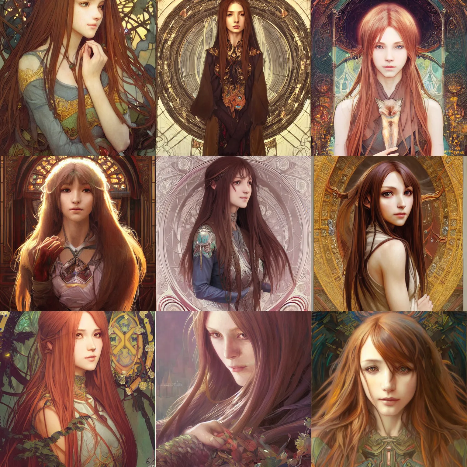 Prompt: a masterpiece portrait painting of holo from spice & wolf, ultra realistic, concept art, intricate details, eerie, highly detailed, photorealistic, art by artgerm and greg rutkowski and alphonse mucha