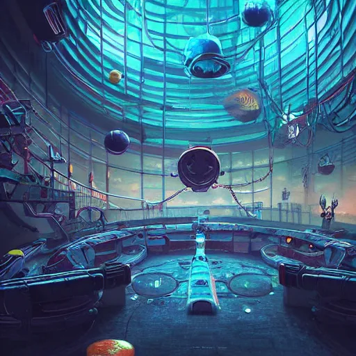 clowncore pixar picture of a cyberpunk spacestation | | Stable ...