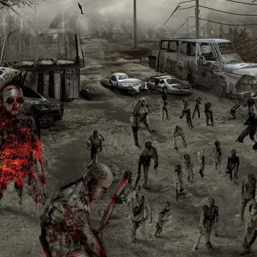 Prompt: last day on earth, zombies, apocalyptic, photorealistic, —ar 16:9