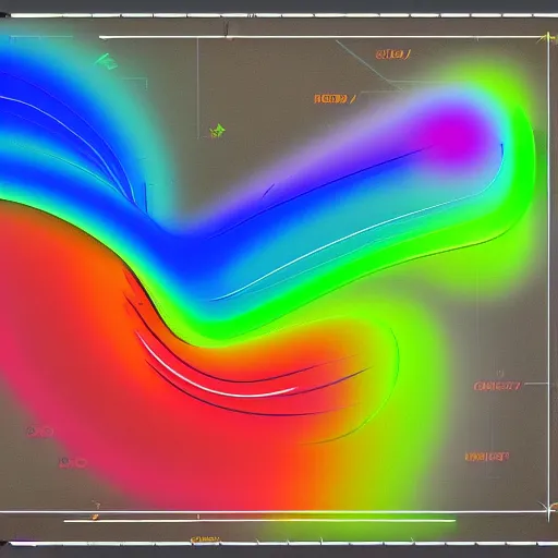 Image similar to a CFD Simulation of a spaceshuttle, Colourful, Multiphase flow