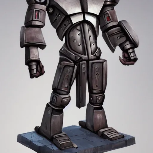 Image similar to tall bulky warforged made from stone that looks like karn from magic the gathering, dungeons and dragons, fantasy, full body portrait, detailed, oil painting,