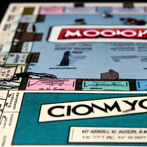 Prompt: a city but all the buildings are from monopoly