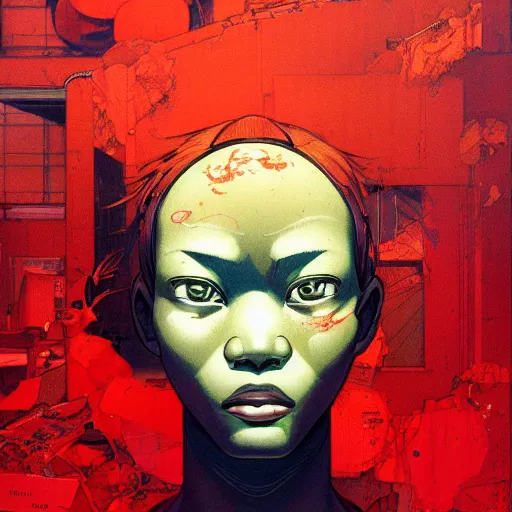 Image similar to citizen portrait soft light painted by james jean and katsuhiro otomo and erik jones, inspired by kenyan akira anime, smooth face feature, intricate oil painting, high detail illustration, sharp high detail, manga and anime 1 9 9 9