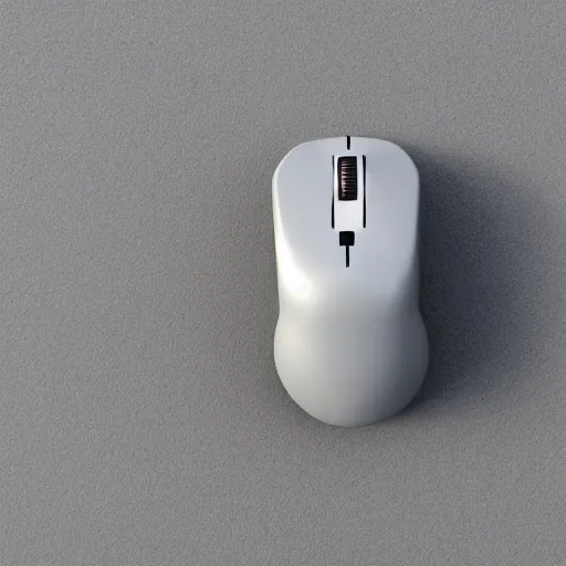 Prompt: a computer mouse made of concrete, product photo, detailed