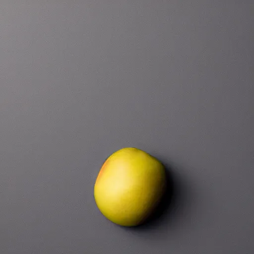 Image similar to centered hyper-realistic single piece of fruit, gray background