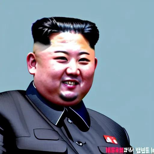 Image similar to kim jong un in bts kpop group, 4 k, high resolution, still, landscape, hd, dslr, hyper realistic