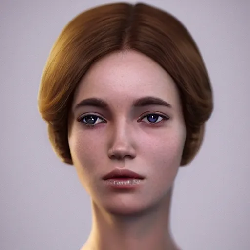 Prompt: a 2 0 th century woman with a 2 0 th century hairstyle!!!!!, detailed facial features, golden ratio, centered, photorealistic photography, photorealism, cinematic photography, fisheye!!!!! lens, artstation, cgsociety contest winner, vignette