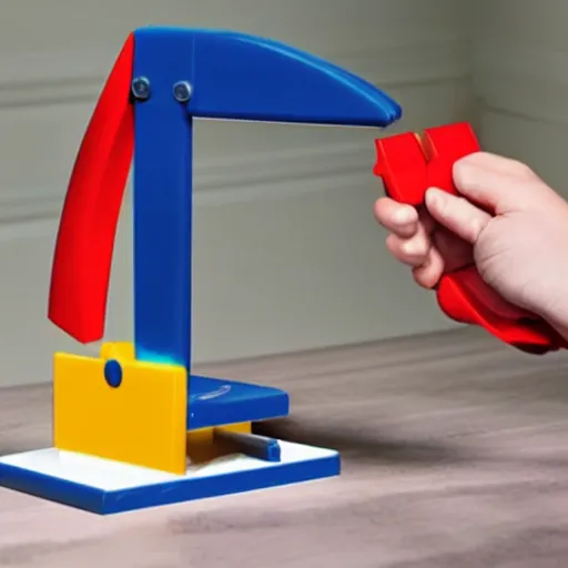 Image similar to Photo of a guillotine designed by Fisher Price