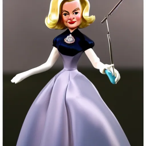 Image similar to individual grace kelly ( ( ( cosplay tex avery ) ) ), grace kelly, grace kelly, stop motion vinyl action figure, plastic, toy, very reflective, aaron horkey style