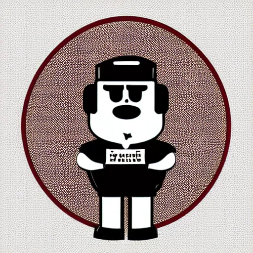 Image similar to a cute dictator, digital art, iconic icon, 2 d vector logo, cartoon, t - shirt design