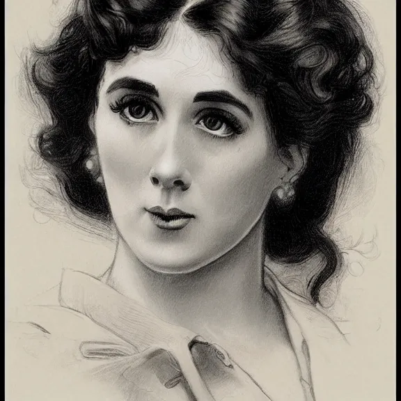 Image similar to a highly detailed portrait in the style of charles dana gibson and in the style of boris vallejo.