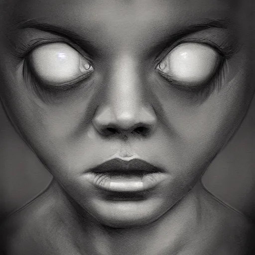 Image similar to unknown fear, digital art, realistic
