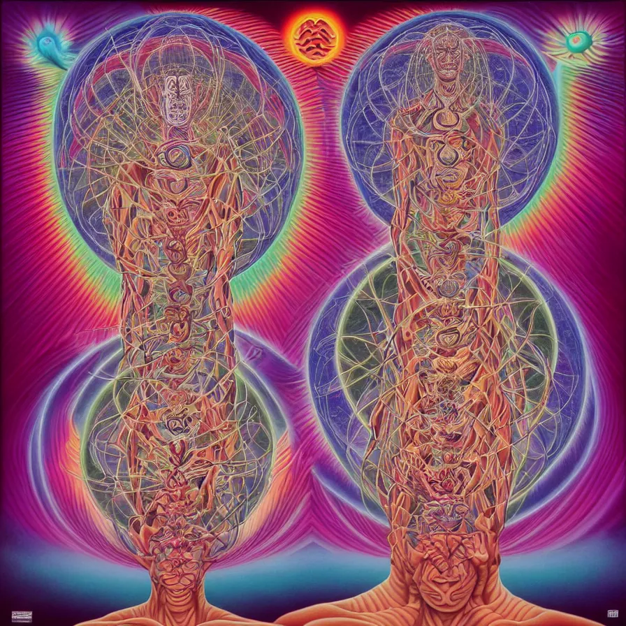 Image similar to latest album cover art by alex grey