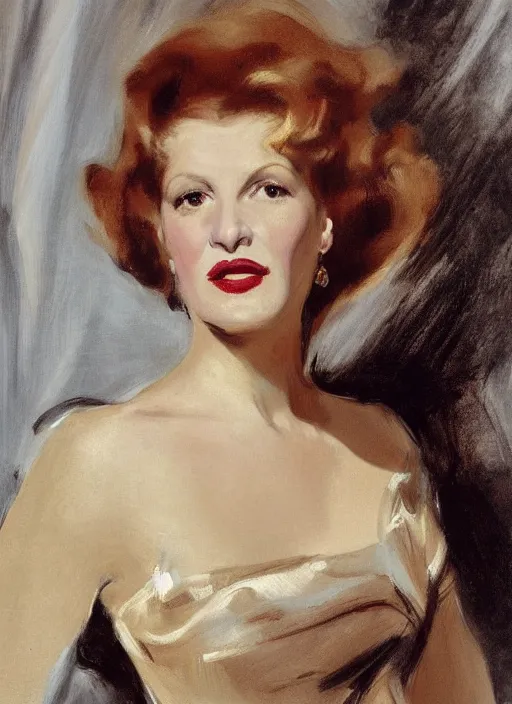 Image similar to portrait of rita hayworth, by john singer sargent