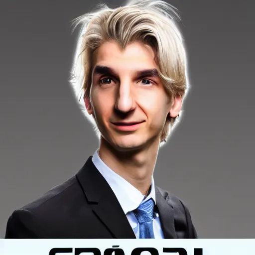 Prompt: a badly photoshopped stream image of xqc