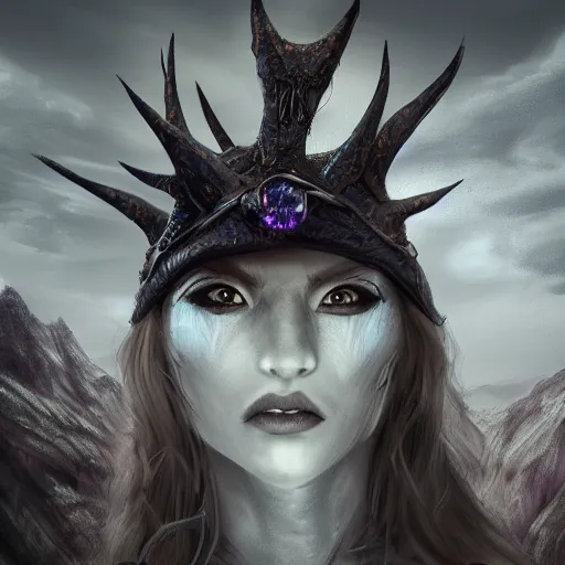 Image similar to higly detailed full body character art of a high fantasy sorceres eyes covered by a pointy mage hat, full body, highly detailed, photo realistic, dark fantasy atmosphere, froggy, 8K, matte-painting