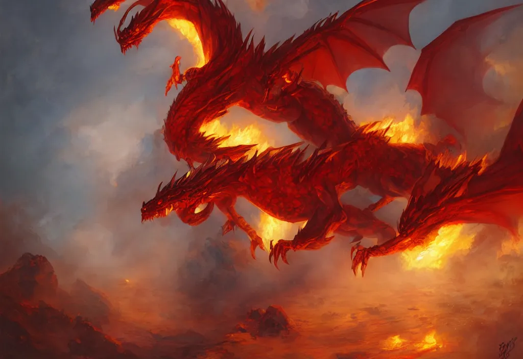 Image similar to a fire dragon by bayard wu,