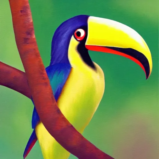 Prompt: hybrid bird cross between toucan and eagle detailed oil painting 4k