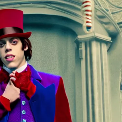 Prompt: Pete Davidson as Willy Wonka 4K quality super realistic