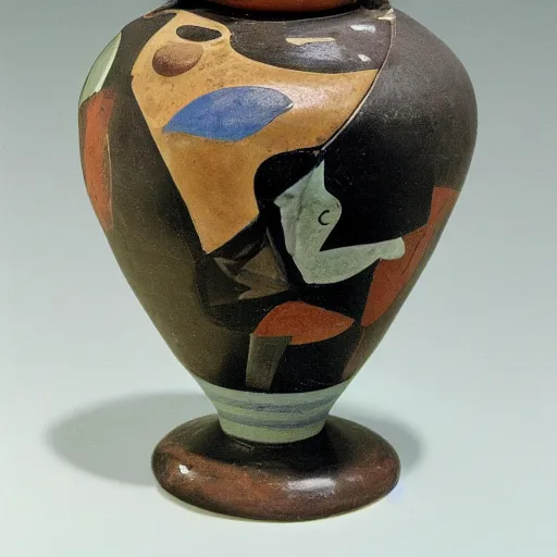 Prompt: vase work vase art of a Kangoroo in a vase , greek art, fragmented clay firing Greek vase of a Kangoroo