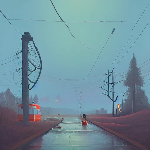 Image similar to simon stalenhag artwork