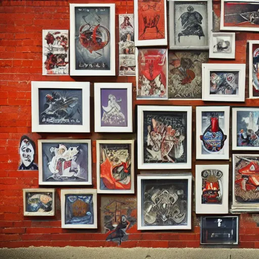 Image similar to diablerie collection on a wall