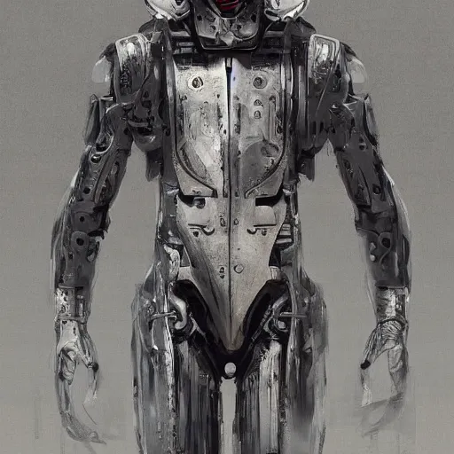 Image similar to a hyper - detailed fine painting of a synthetic man, dystopian concept art